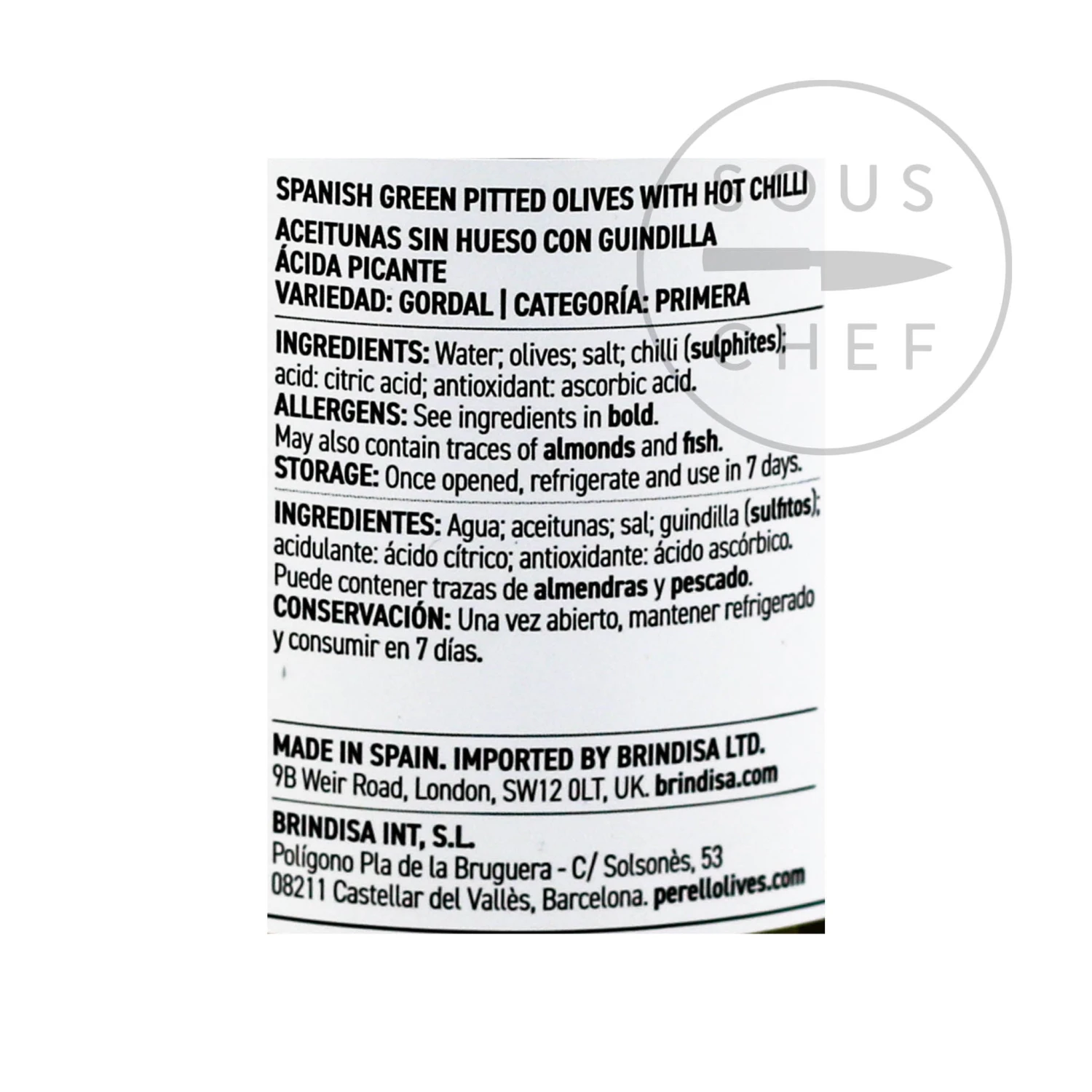 Perello Gordal Pitted Olives Ingredients 10 Perello Gordal Pitted Olives Ingredients