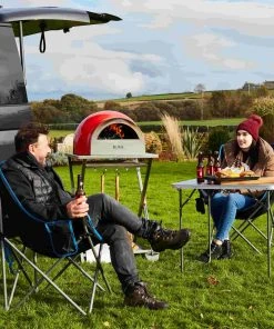 DeliVita Wood Fired Pizza Oven Chilly Red