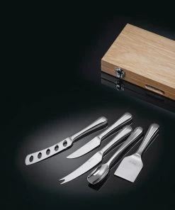 Robert Welch Radford Gourmet Cheese Knife Set In Oak Box Kitchen Knives