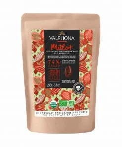 Ingredients Valrhona Millot 74%'Pure' Single Origin Organic Chocolate Couverture 250g