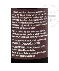 Littlepod Pure Chocolate Extract 100ml Ingredients 7 Littlepod Pure Chocolate Extract 100ml Ingredients