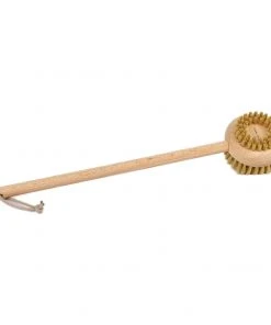 Andree Jardin Long Handled Back Brush - Waxed Beech Wood & Hog Bristle