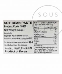 Ingredients Wang Doenjang Soybean Paste 500g