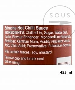 Ingredients Flying Goose Sriracha