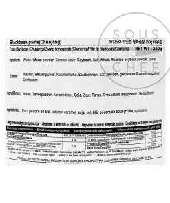 Chung Jung One Chunjang - Chinese-Style Korean Black Bean Paste 250g Ingredients