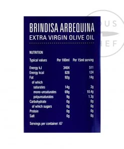Brindisa Arbequina Extra Virgin Olive Oil 1l Ingredients