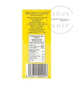 Nunez De Prado Organic Extra Virgin Olive Oil DOP 1 Litre Ingredients