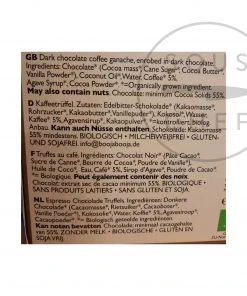 Ingredients Booja Booja Around Midnight Espresso Truffles 92g 7 Ingredients Booja Booja Around Midnight Espresso Truffles 92g