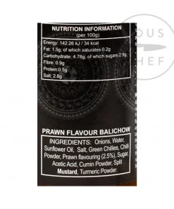 Ferns' Prawn Flavour Balichow 380g Ingredients
