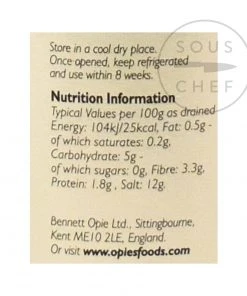 Opies Capers In Spirit Vinegar 180g Ingredients