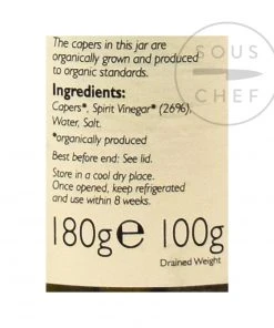Opies Organic Capers 180g Ingredients