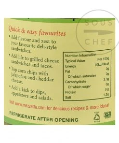 Mezzetta Ingredients Sliced Tamed Jalapeno Peppers 425g Net 6 Mezzetta Ingredients Sliced Tamed Jalapeno Peppers 425g Net