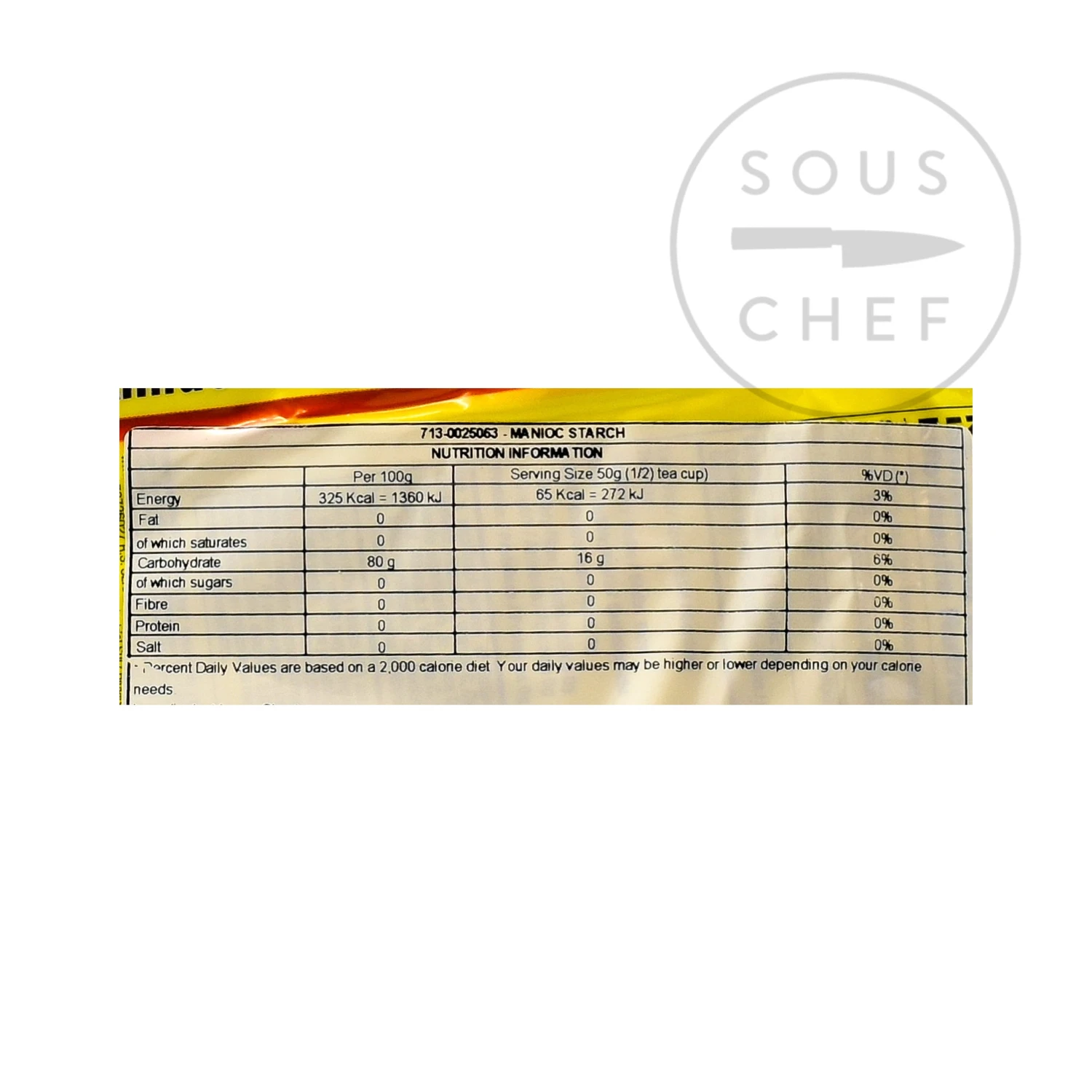 Yoki Sweet Manioc Starch 500g Ingredients 4 Yoki Sweet Manioc Starch 500g Ingredients