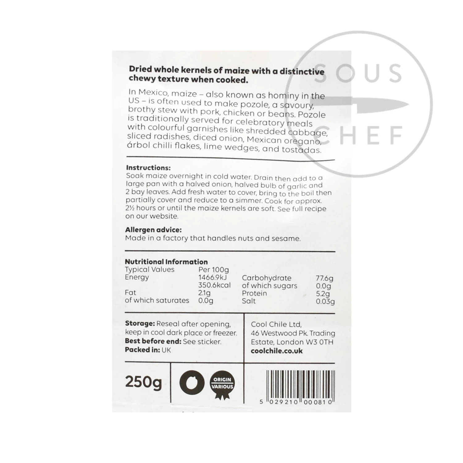 Cool Chile Co Maize For Pozole 250g 4 Cool Chile Co Maize For Pozole 250g