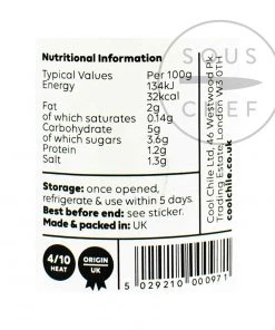 Cool Chile Co Tomatillo Salsa 260g Ingredients