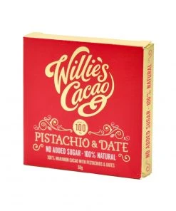Willie's Cacao Date & Pistachio Chocolate 50g