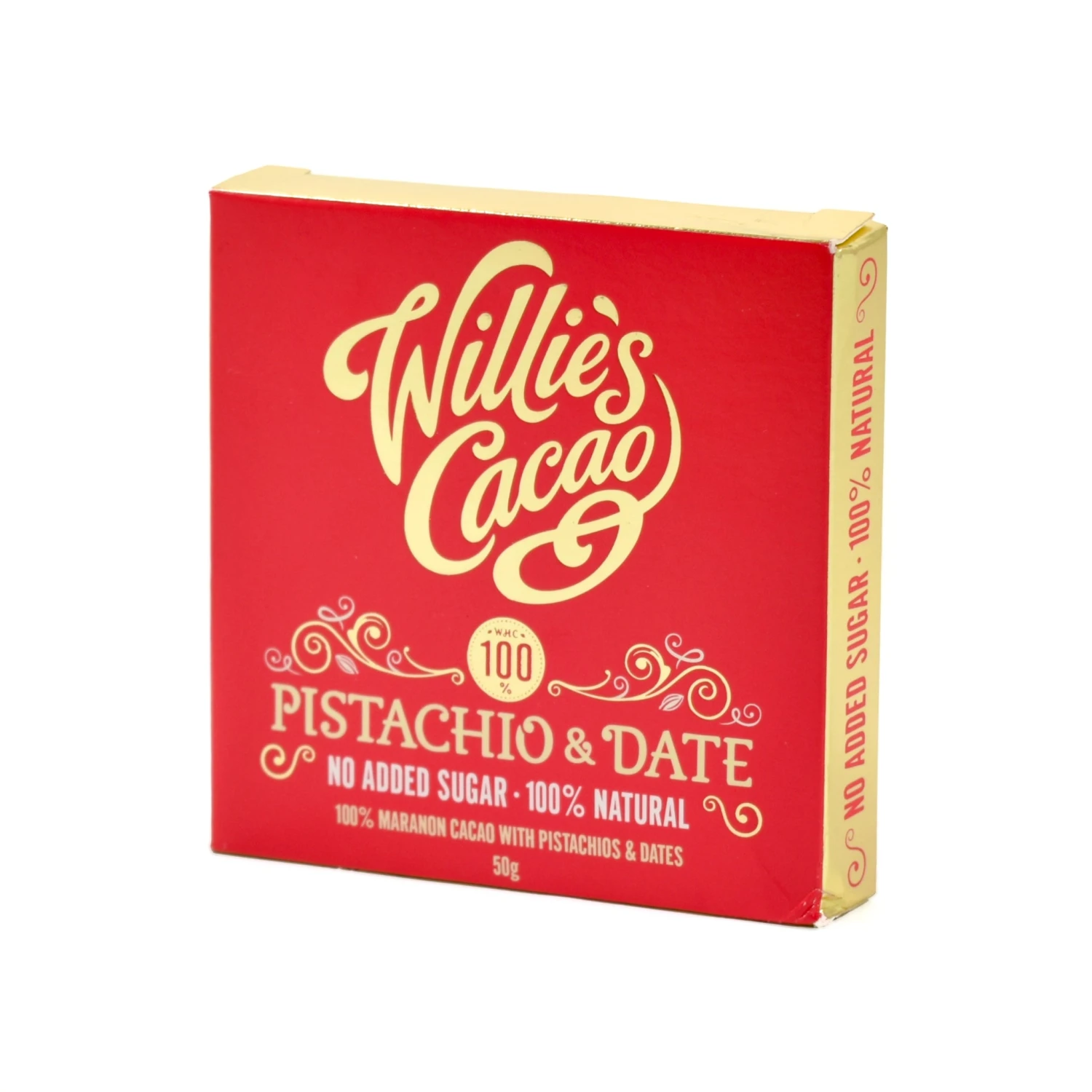 Willie's Cacao Date & Pistachio Chocolate 50g 3 Willie's Cacao Date & Pistachio Chocolate 50g