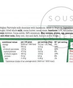Tony's Chocolonely Milk Chocolate With Hazelnuts 180g Ingredients