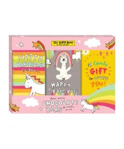 The Happy News Happy News Happy Birthday Chocolate Bar Trio 300g Ingredients