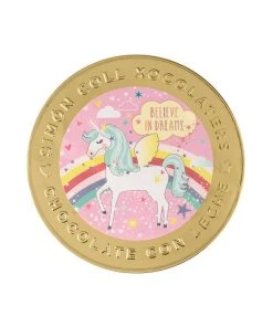 Unicorns And Dinosaurs Ingredients Unicorn Chocolate Medallion 60g