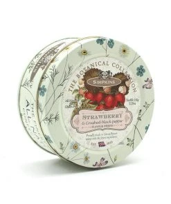Simpkins Botanical Collection Ingredients Botanical Tin Strawberry & Crushed Black Pepper Drops 150g