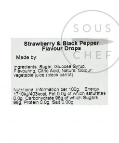 Simpkins Botanical Collection Ingredients Botanical Tin Strawberry & Crushed Black Pepper Drops 150g