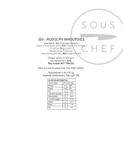 Christmas Chocolate Bars Rudolph Whoopsies 100g Ingredients