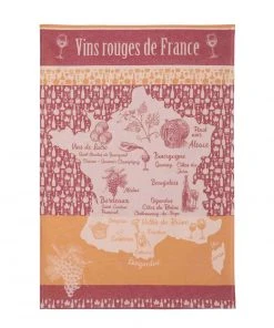 Coucke French Tea Towel - Vins Rouges De France
