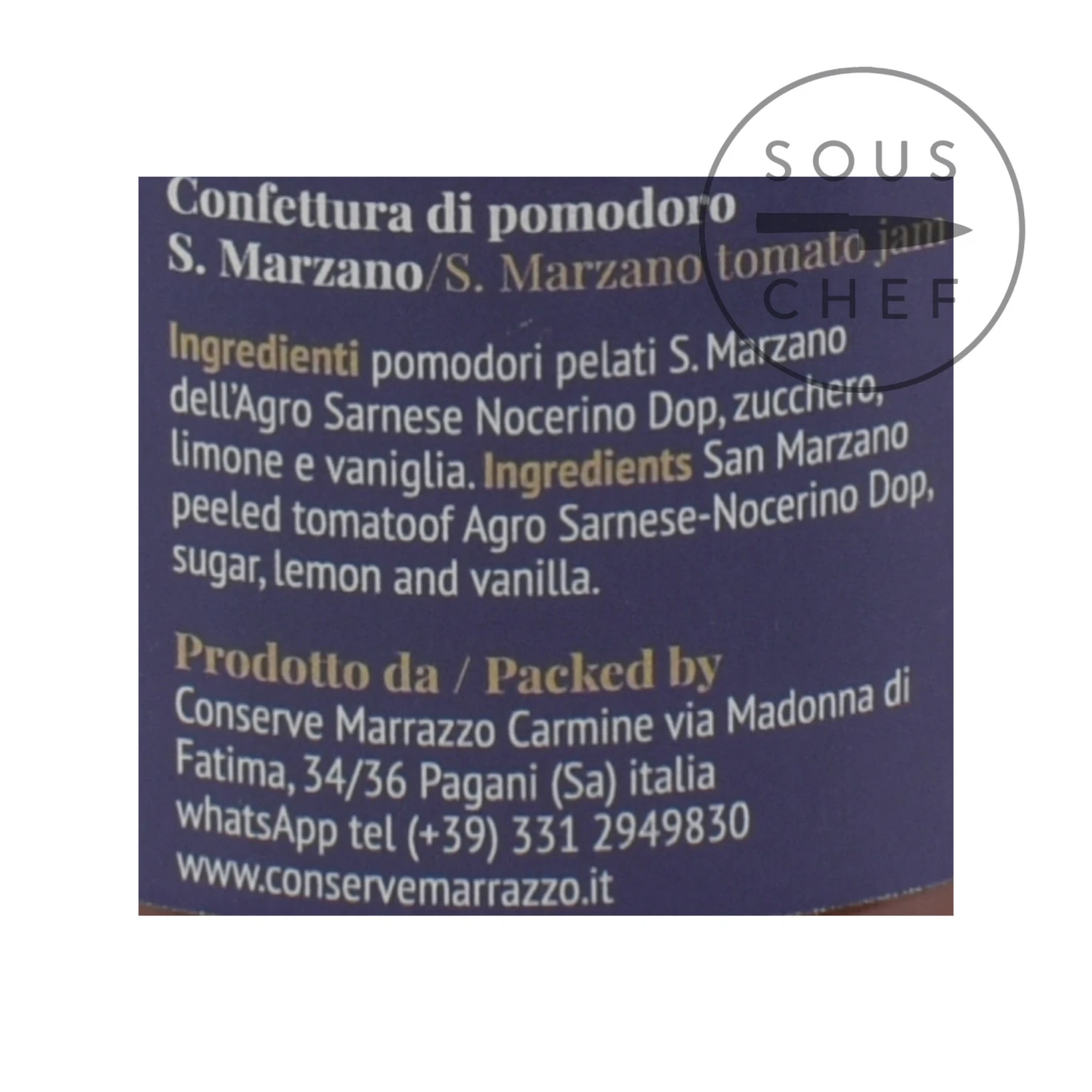 Ingredients Casa Marrazzo San Marzano Tomato Jam 200g 5 Ingredients Casa Marrazzo San Marzano Tomato Jam 200g