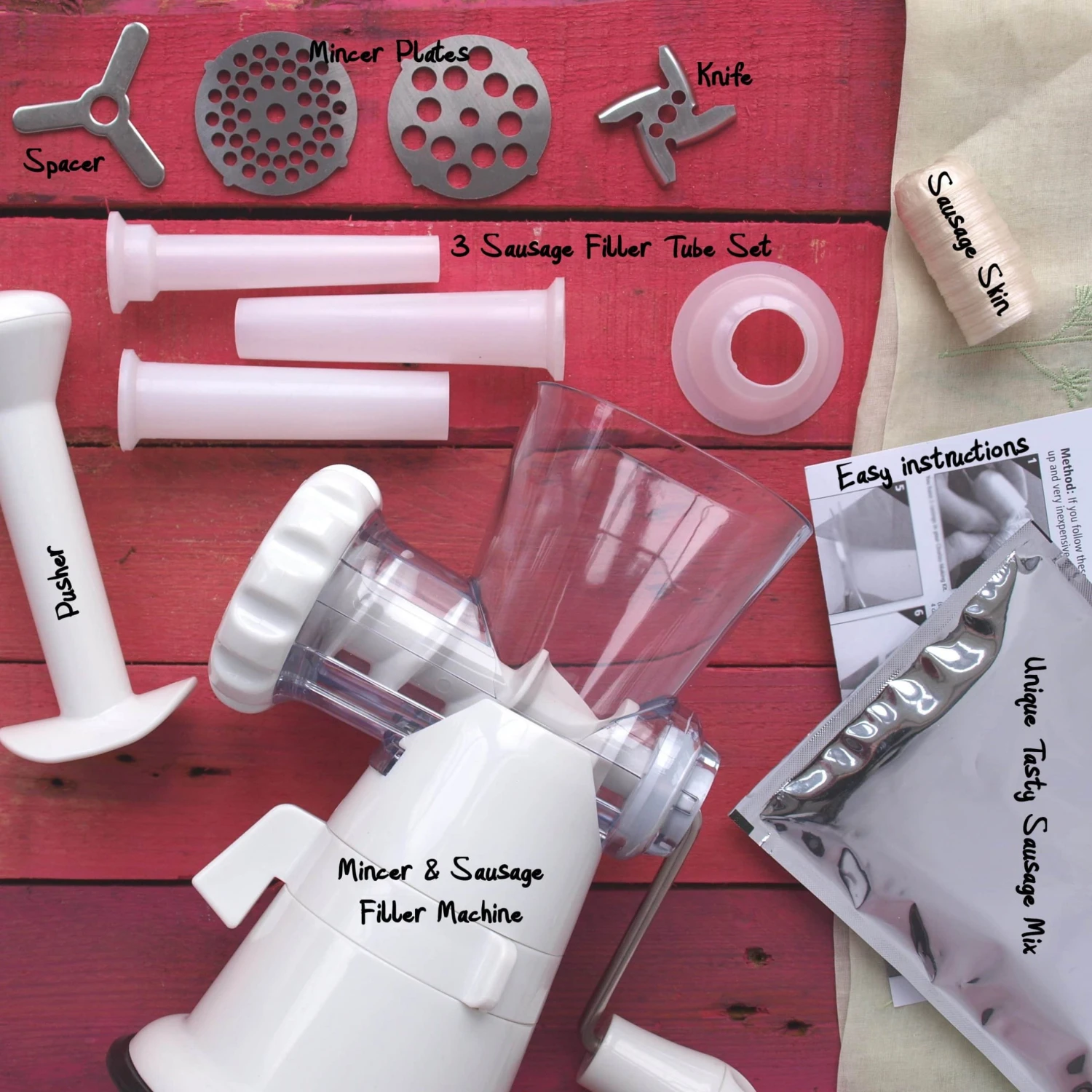 Spicely Does It Sausage Making Kit With Machine Ingredients 4 Spicely Does It Sausage Making Kit With Machine Ingredients