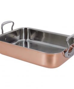 De Buyer Copper & Stainless Steel Roasting Tin 35cm X 25cm