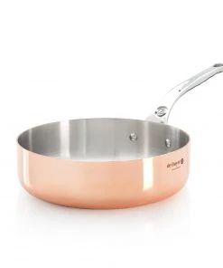 Cookware De Buyer Inocuivre Copper Straight Sided Saute Pan With Stainless Steel Handle 24cm