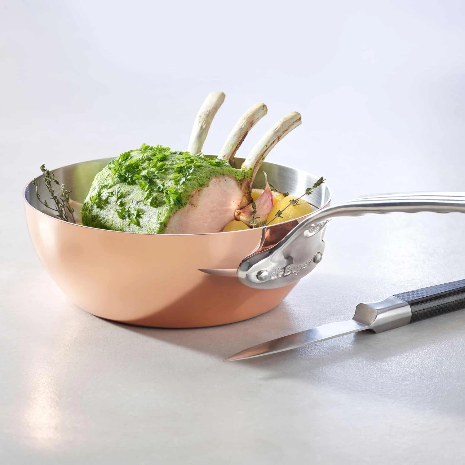 De Buyer Inocuivre Conical Copper Saute Pan With Stainless Steel Handle 20cm Cookware 4 De Buyer Inocuivre Conical Copper Saute Pan With Stainless Steel Handle 20cm Cookware