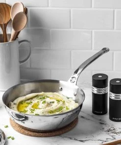 Cookware De Buyer Affinity Stainless Steel Curved Saute Pan 24cm