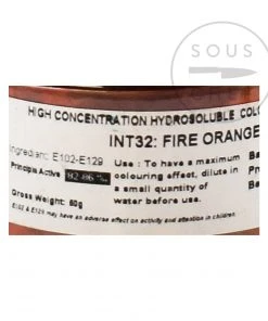 Deco Relief Intense Fire Orange Food Colour 50g Ingredients
