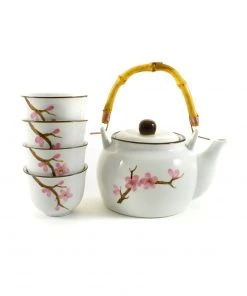 Kiji Stoneware & Ceramics Pink Sakura Tea Set 800ml