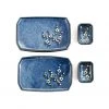 Kiji Stoneware & Ceramics Blue Sakura Sushi Serving Set