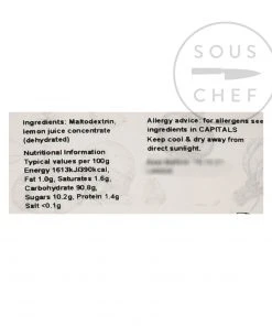 Craic Lemon Juice Powder 150g Ingredients