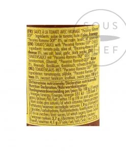 Ingredients La Favorita Tomato Sauce With Pecorino Romano DOP 180g