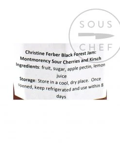 Ingredients Christine Ferber Black Forest Jam: Montmorency Sour Cherries And Kirsch 220g