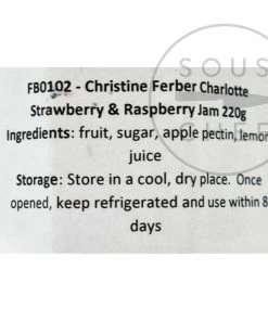 Ingredients Christine Ferber Charlotte Strawberry & Raspberry Jam 220g