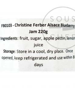 Ingredients Christine Ferber Alsace Blueberry Jam 220g