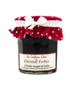 Ingredients Christine Ferber Charlotte Strawberry, Raspberry & Alsace Blueberry Jam 220g