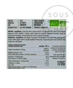 Francois Doucet Organic Blueberry Paste 170g 7 Francois Doucet Organic Blueberry Paste 170g