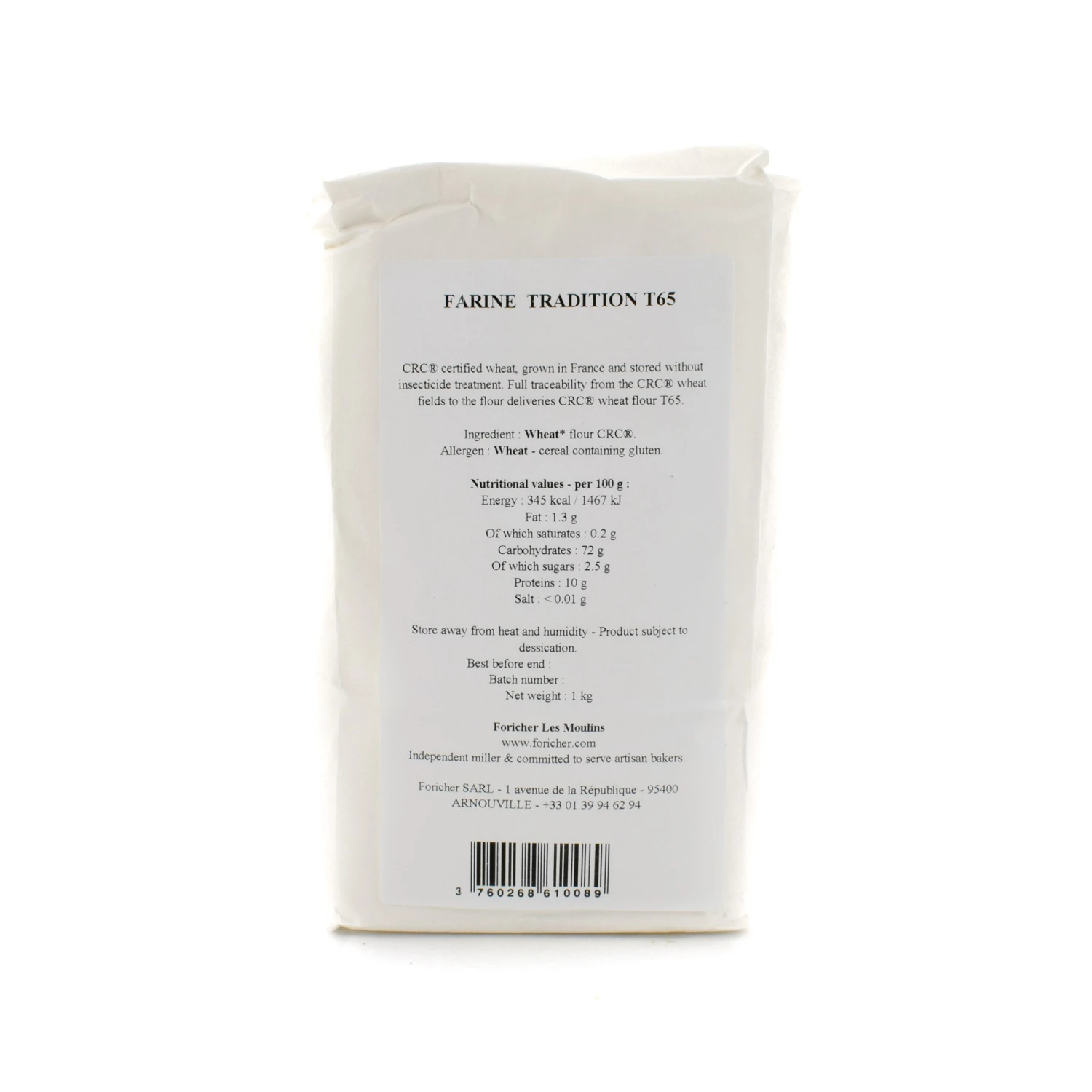 Bagatelle Foricher Traditional White French T65 Bread Flour 1kg Ingredients 3 Bagatelle Foricher Traditional White French T65 Bread Flour 1kg Ingredients