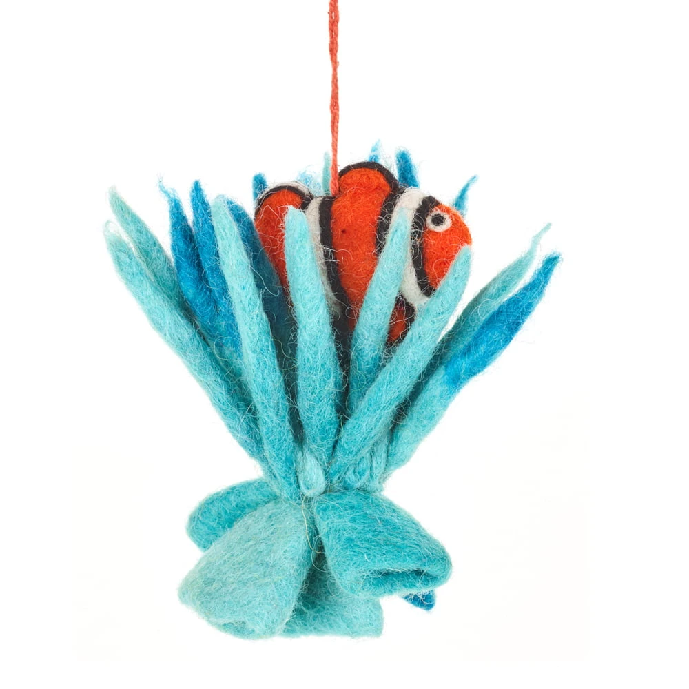 Felt So Good Clownfish In Coral Felt Tree Decoration Gifts 3 Felt So Good Clownfish In Coral Felt Tree Decoration Gifts