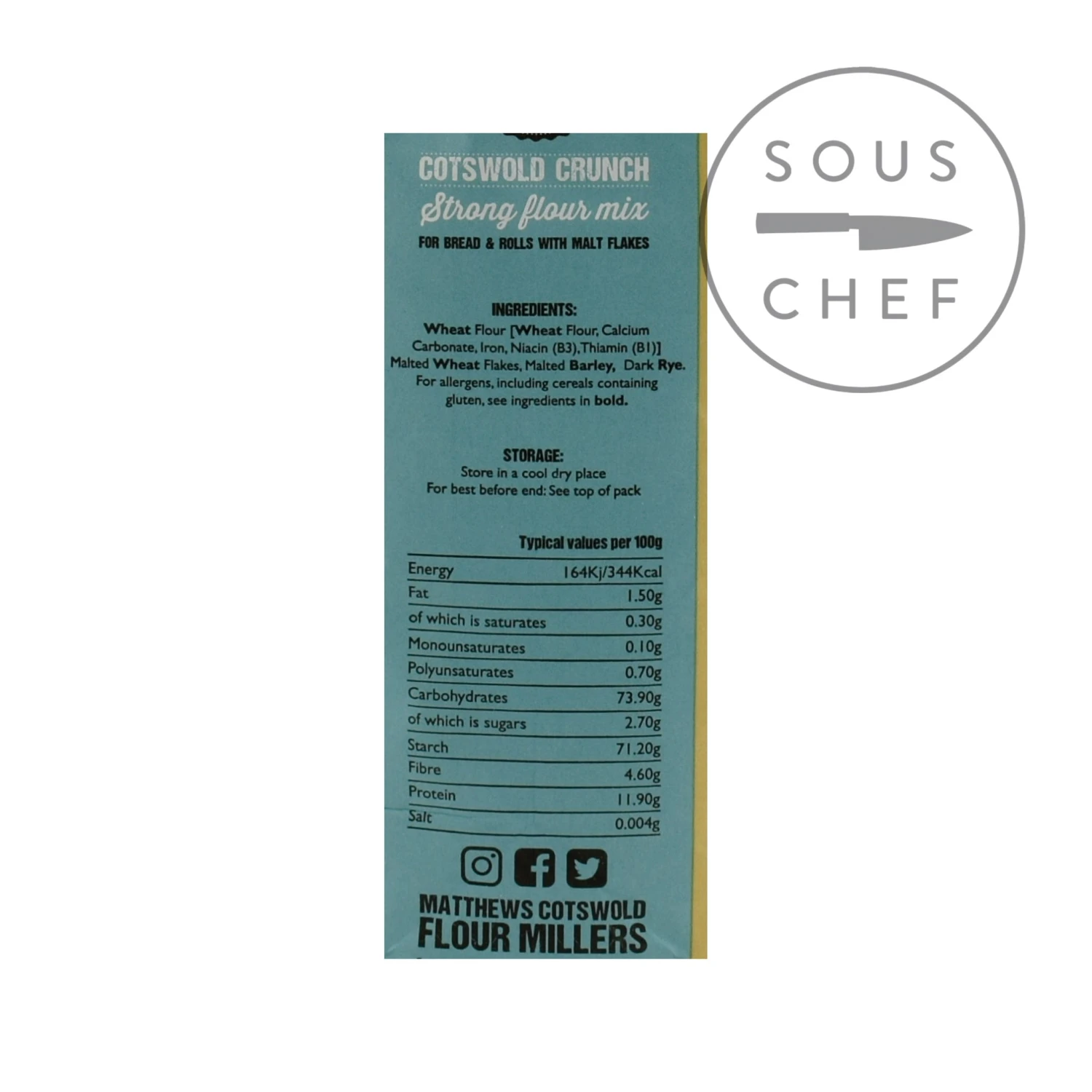 Matthews Cotswold Flour Matthews Cotswold Crunch Flour 5x1.5kg Ingredients 4 Matthews Cotswold Flour Matthews Cotswold Crunch Flour 5x1.5kg Ingredients