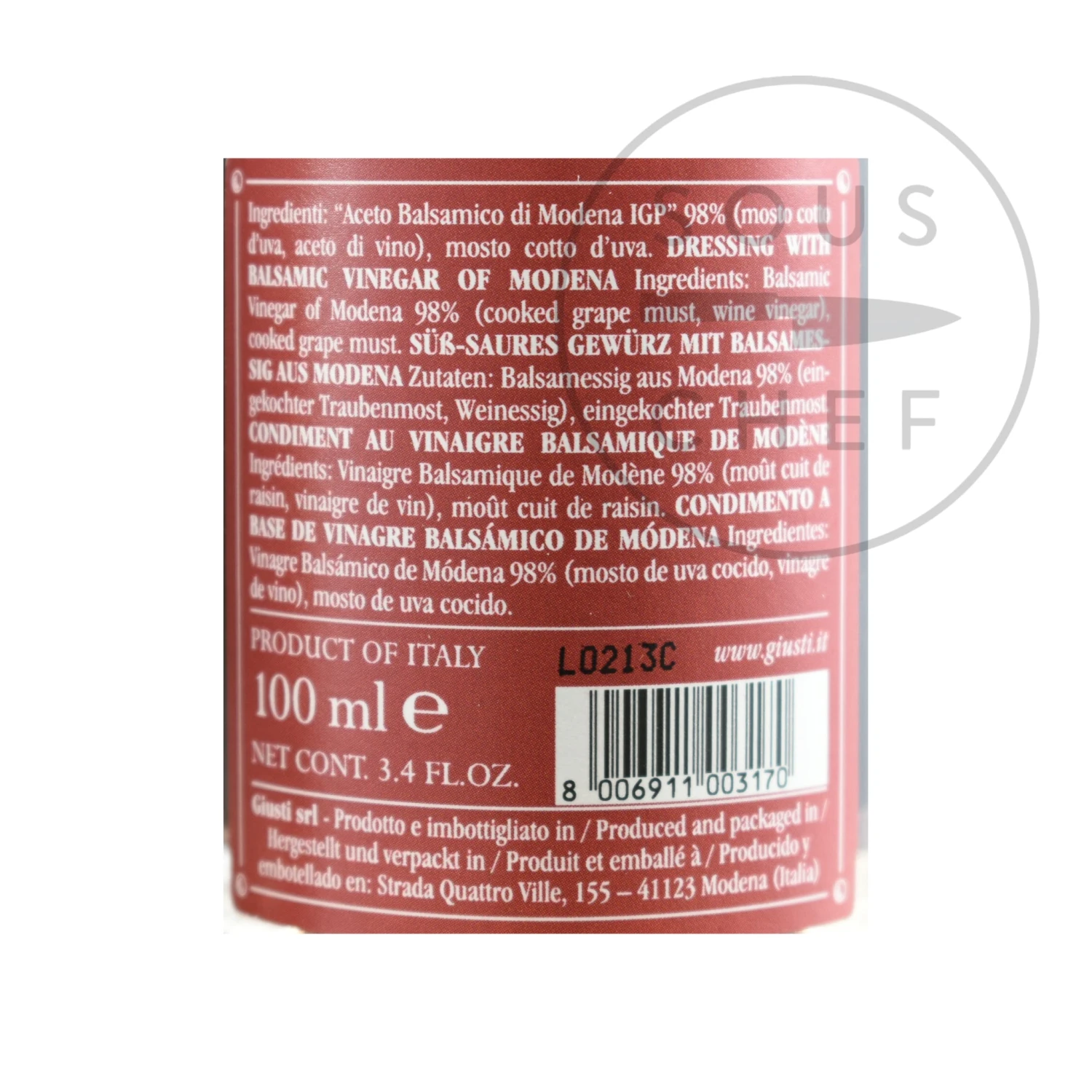 Ingredients Giuseppe Giusti Balsamic Vinegar Historical Collection In Wooden Casket 8 Ingredients Giuseppe Giusti Balsamic Vinegar Historical Collection In Wooden Casket