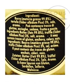 Marini Azzolini Truffle Butter 80g Ingredients