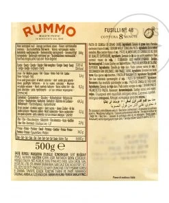 Ingredients Rummo Fusilli 500g